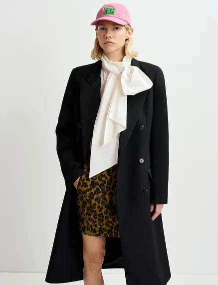 Manteau croisé noir