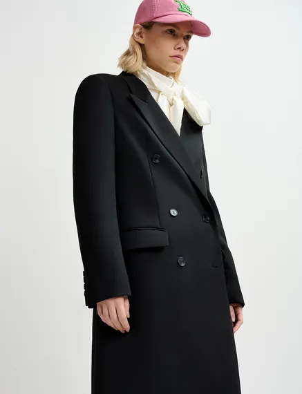 Manteau croisé noir