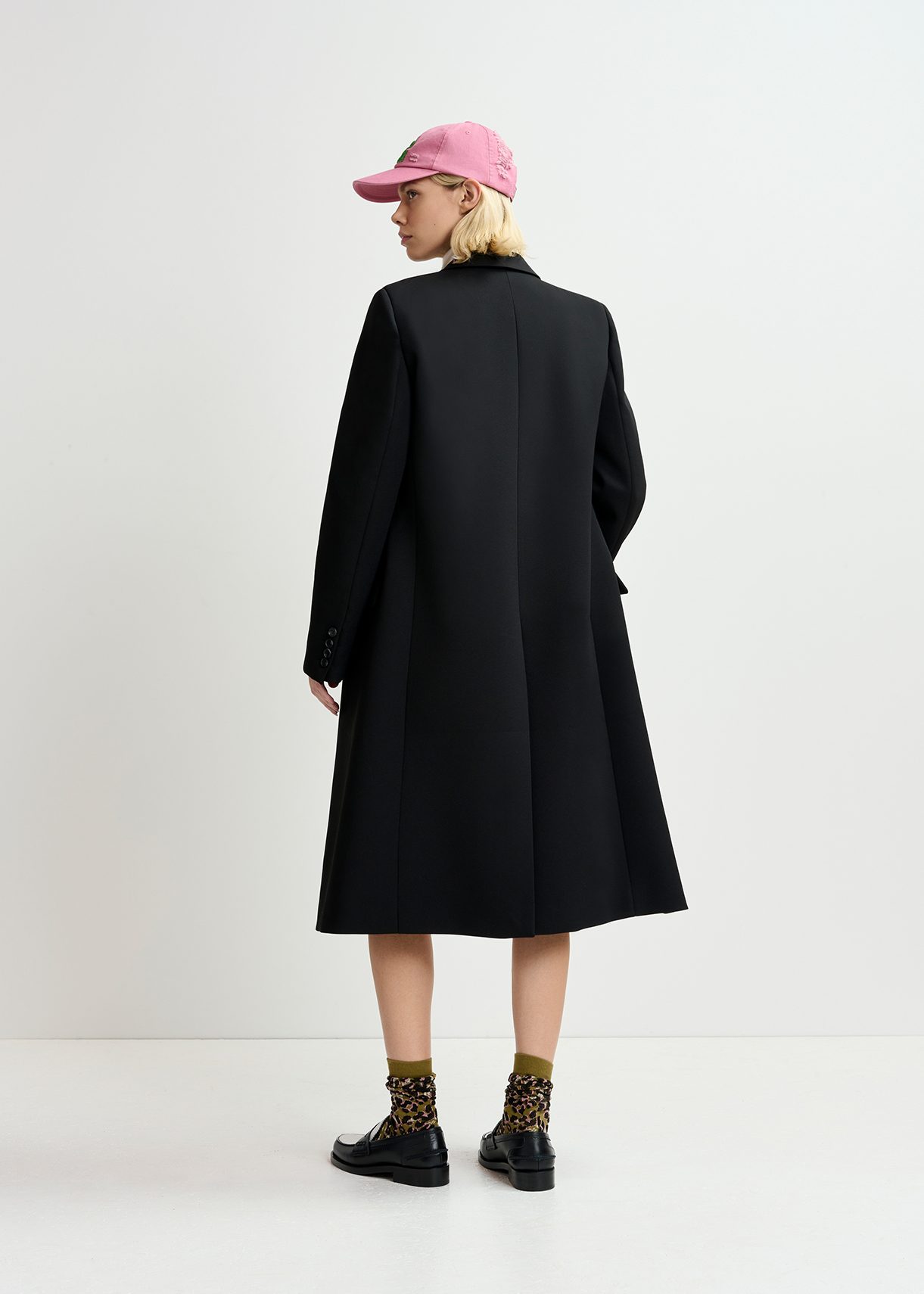 Black double-breasted coat | Essentiel Antwerp United States