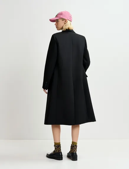 Manteau croisé noir