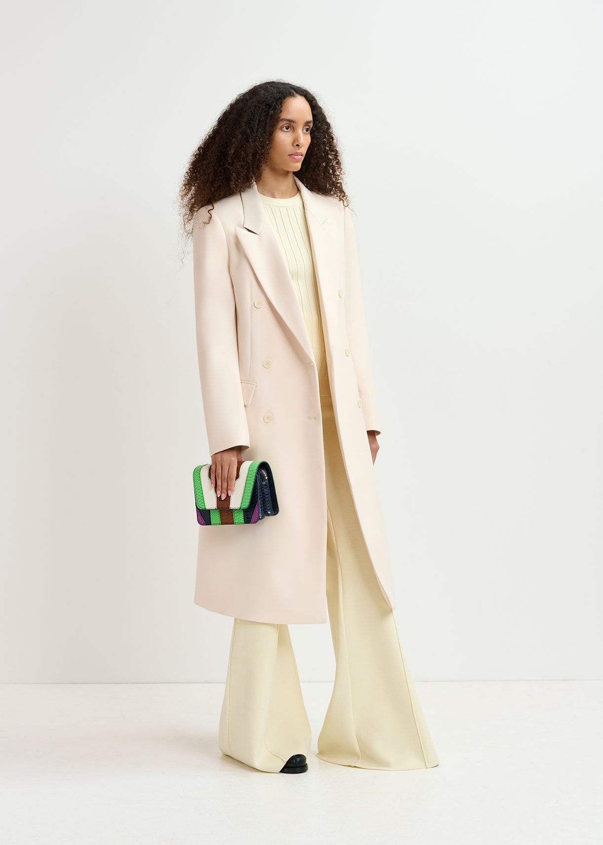 Ecru double-breasted coat | Essentiel Antwerp United States Ecru double-breasted coat | Essentiel Antwerp United States