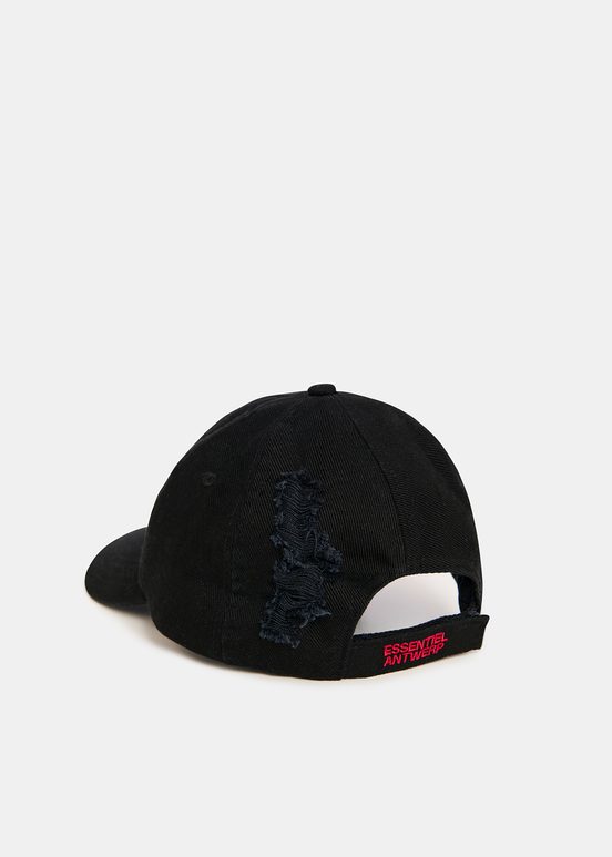 Black embroidered baseball cap