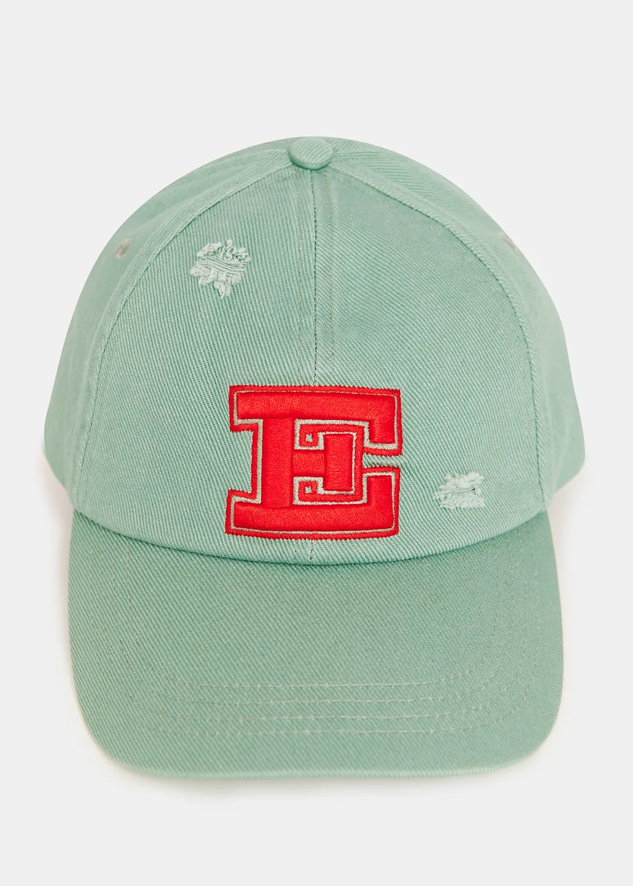 Mint green embroidered baseball cap