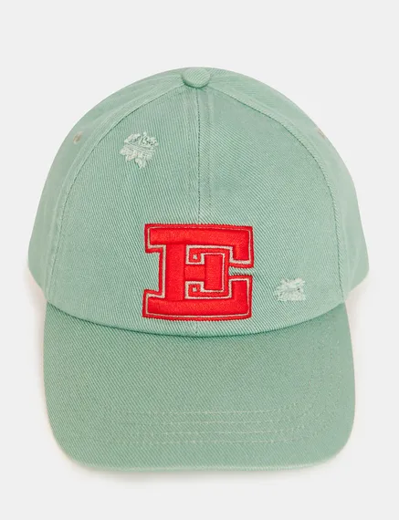 Mint green embroidered baseball cap