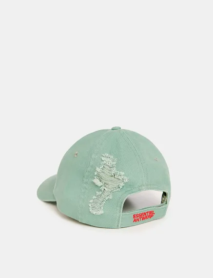 Mint green embroidered baseball cap