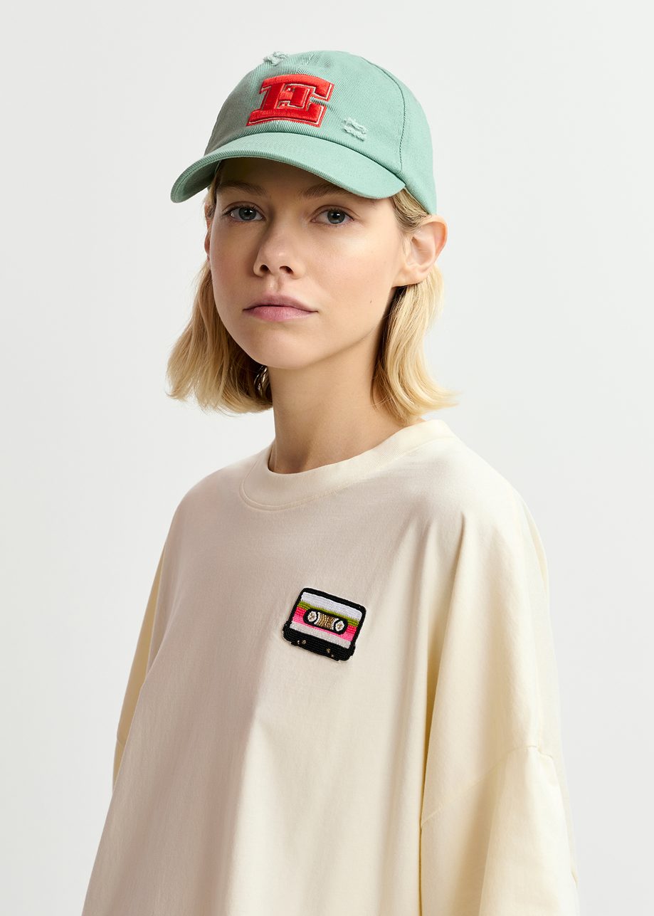 Mint green embroidered baseball cap