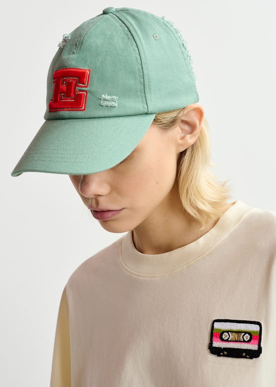 Mint green embroidered baseball cap