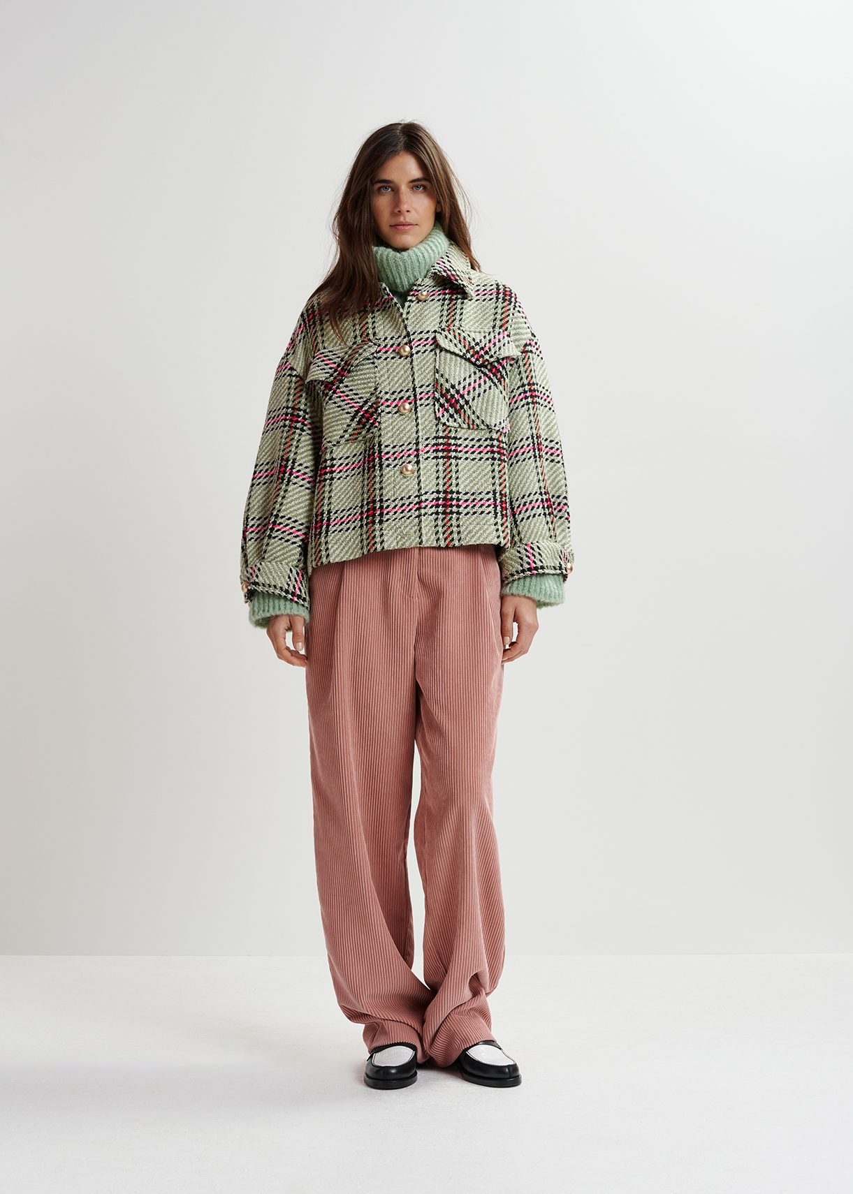 Oversized checked jacket shop