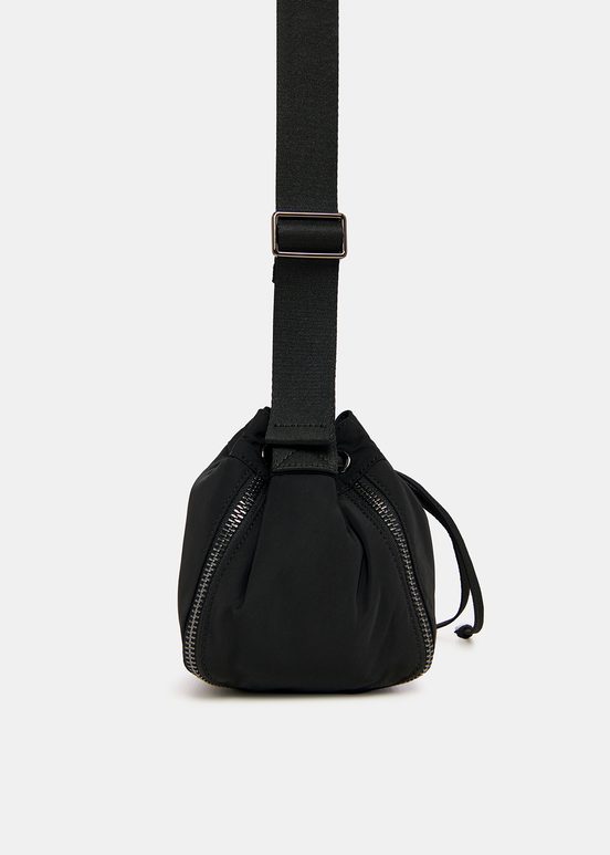 Black mini bucket bag