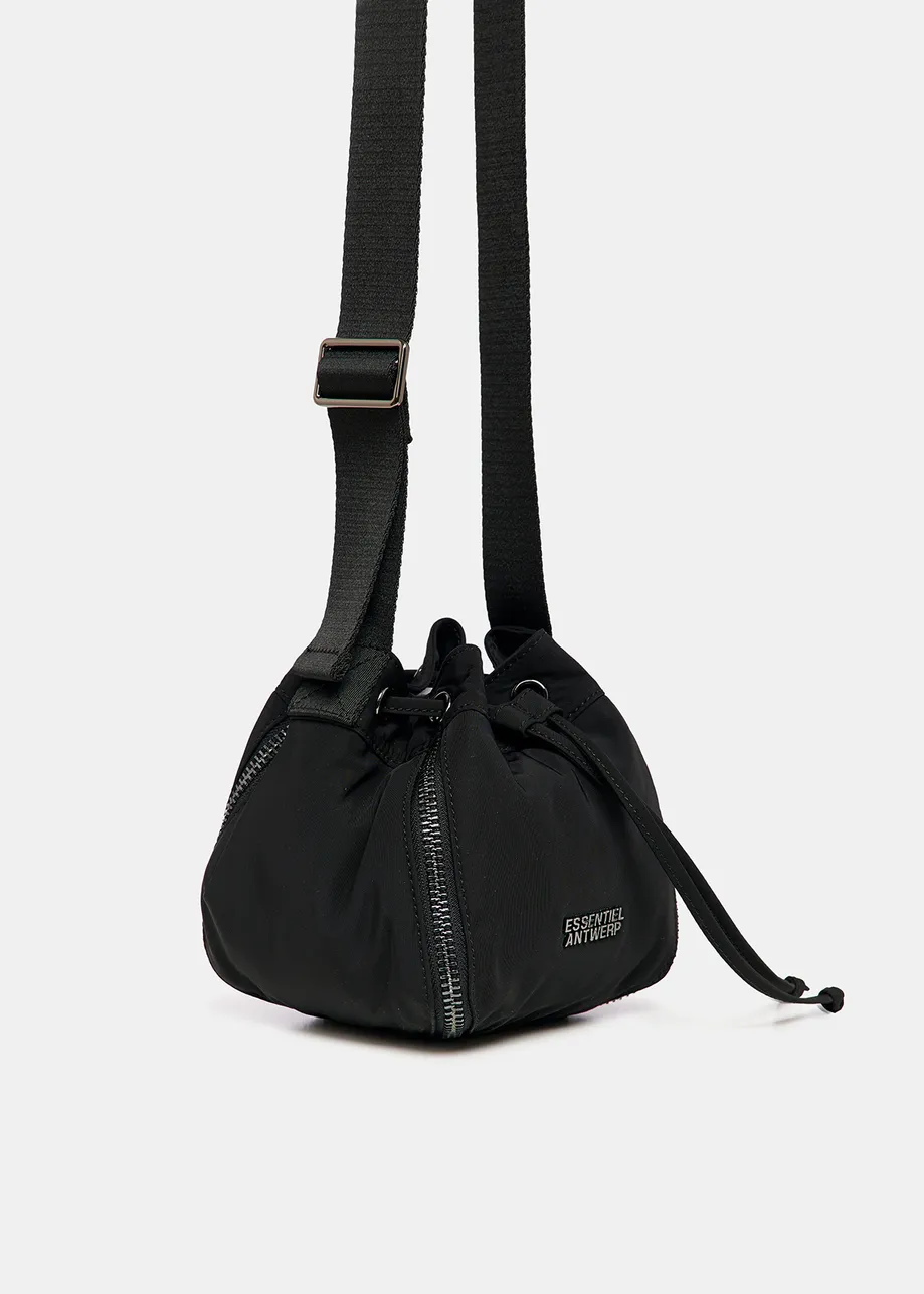 Black mini bucket bag