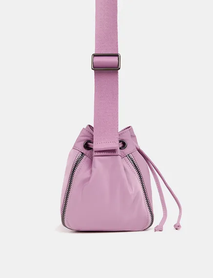 Mauve mini bucket bag