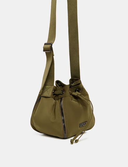 Khaki mini bucket bag