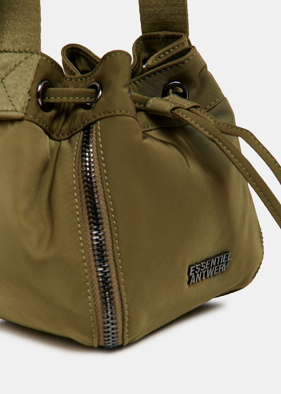 Khaki mini bucket bag