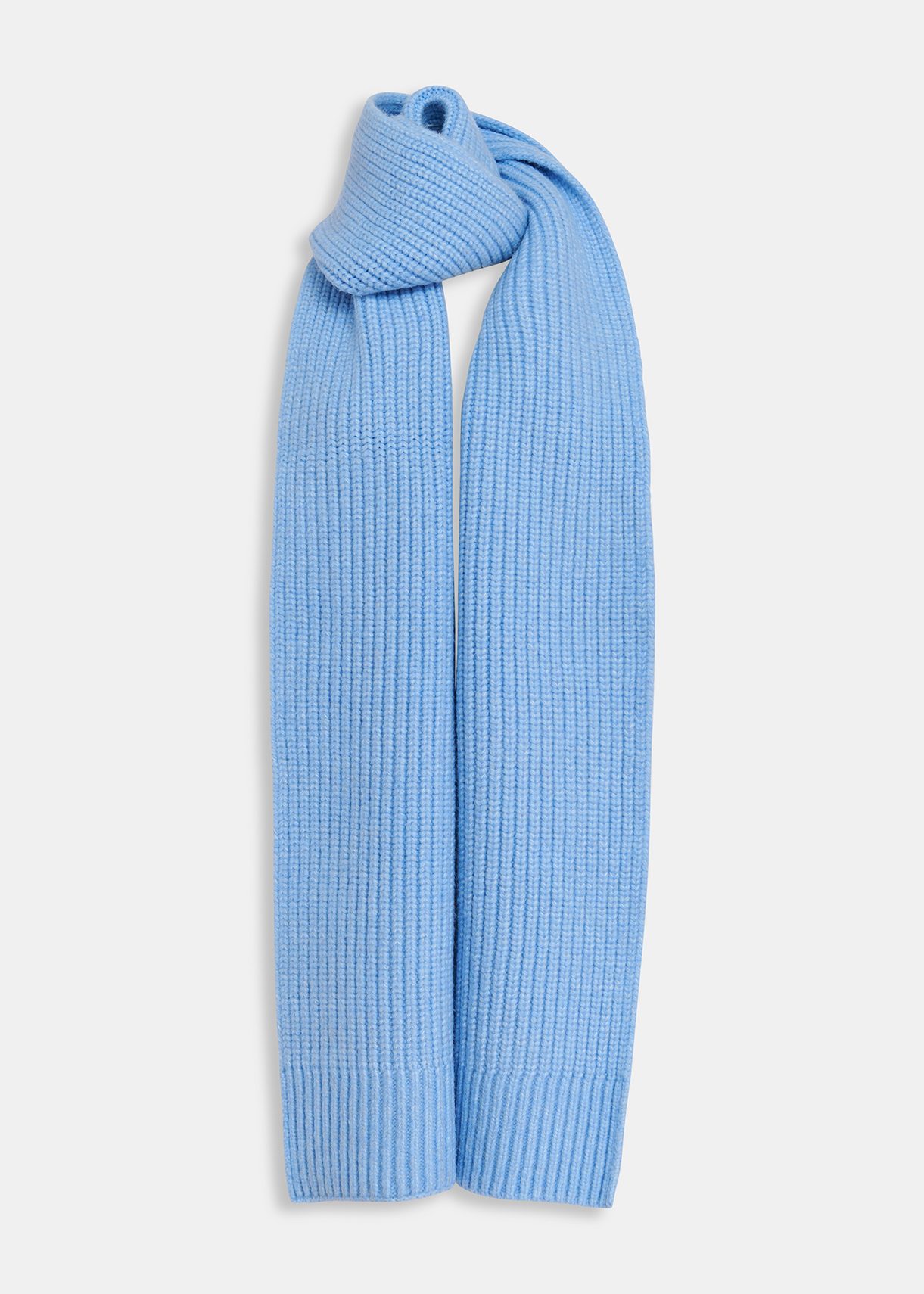 Light blue rib-knitted scarf | Essentiel Antwerp Europe