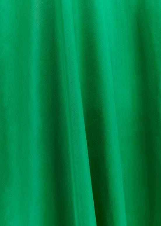 Green draped midi-length dress