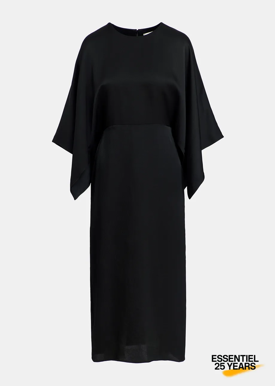 Black midi dress with kimono sleeves - 25 year exclusive