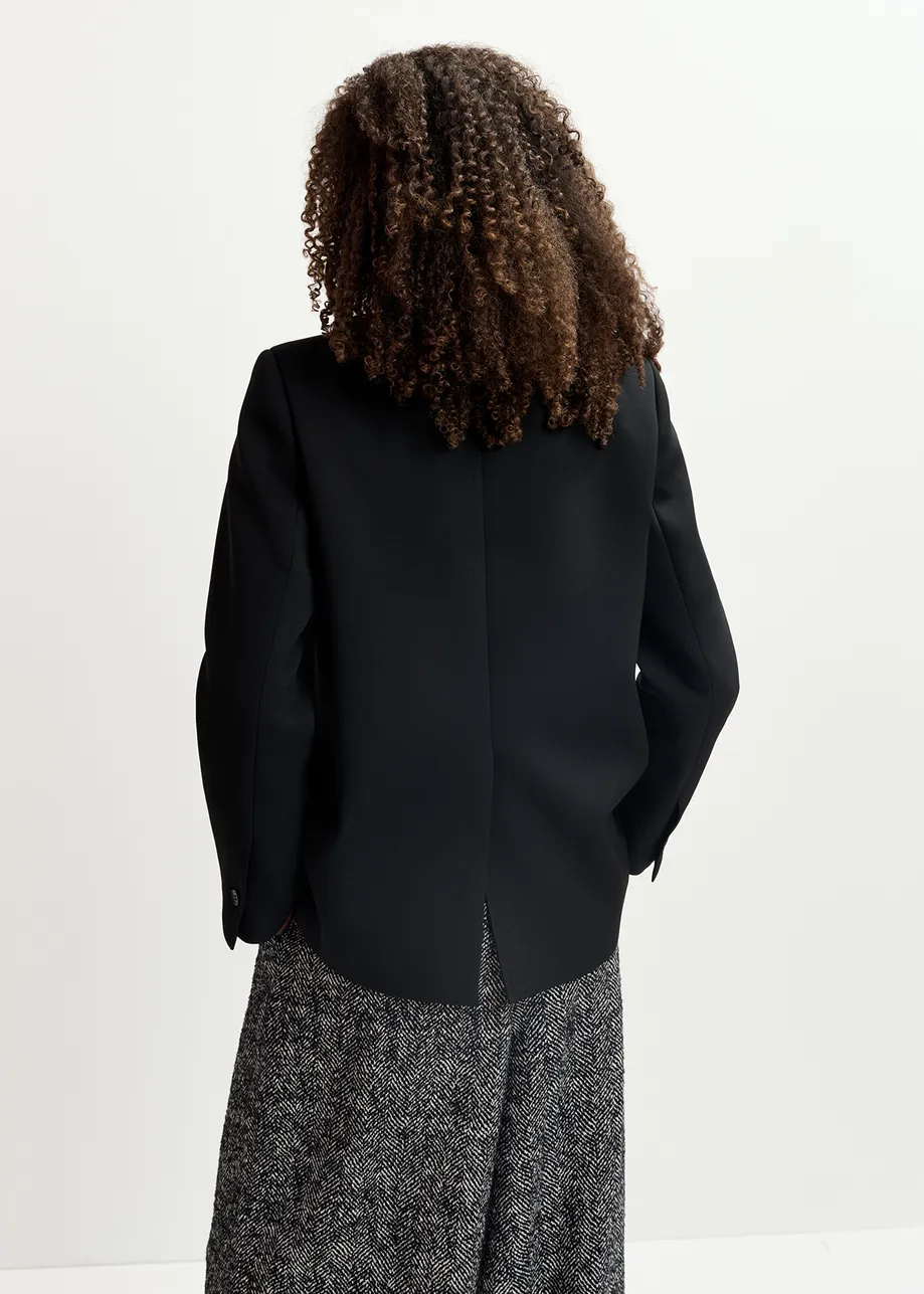 Zwarte oversized blazer met enkel knopenrij