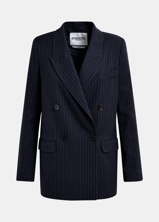 Blazer doppiopetto gessato blu navy