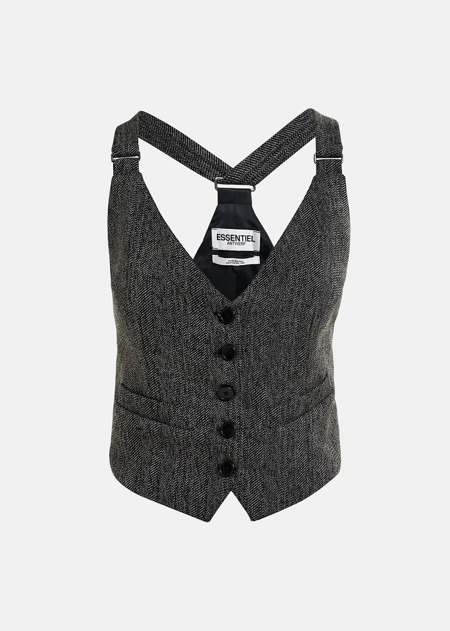 Gilet spinato nero