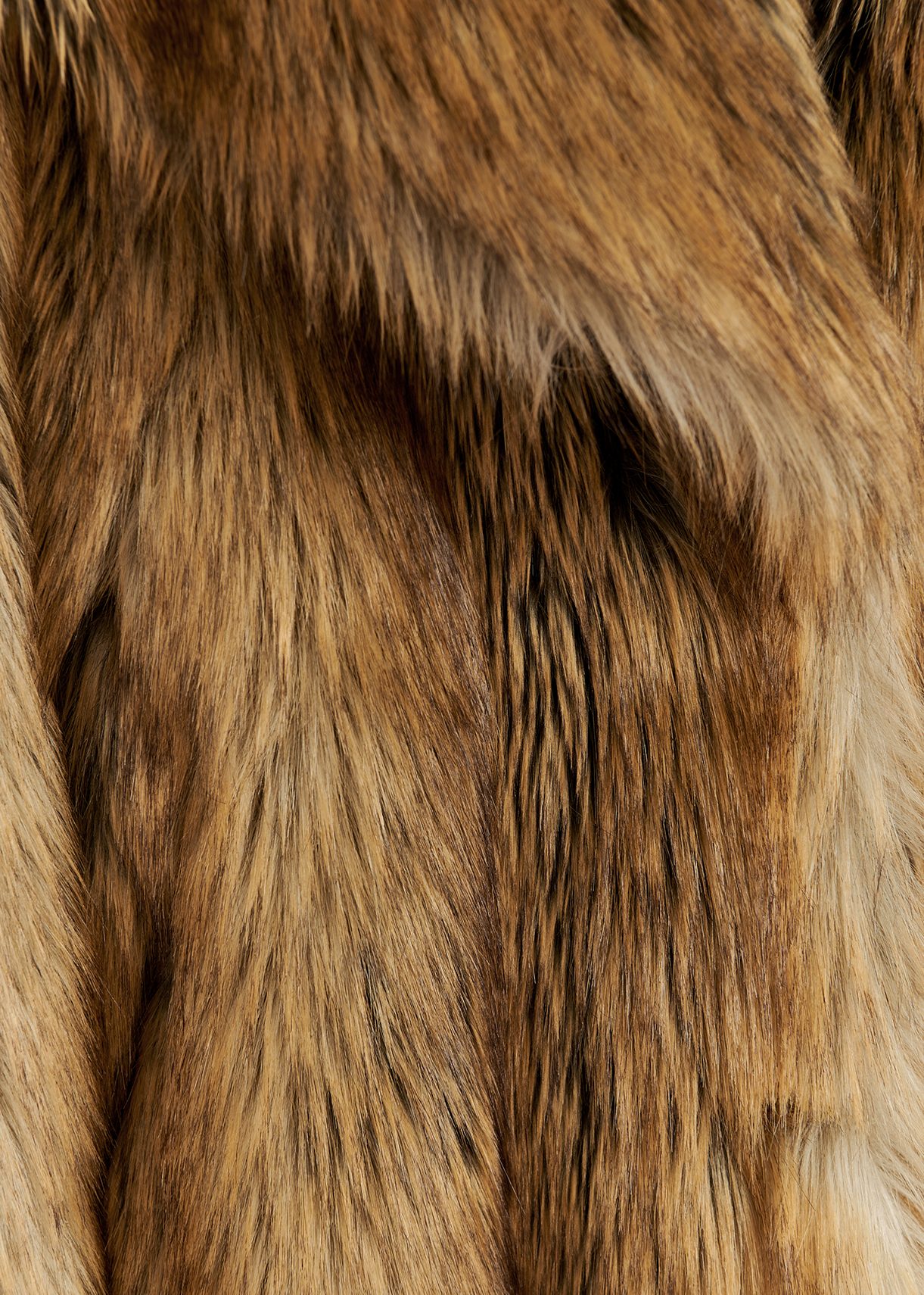 Brown oversized faux fur coat | Essentiel Antwerp Spain