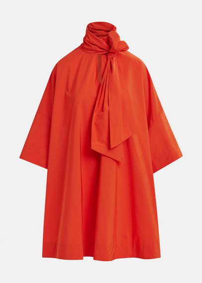 Mini-robe lavallière rouge