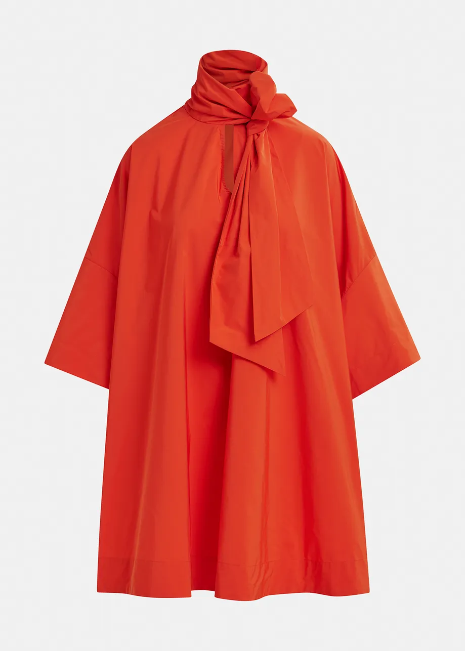 Mini-robe lavallière rouge