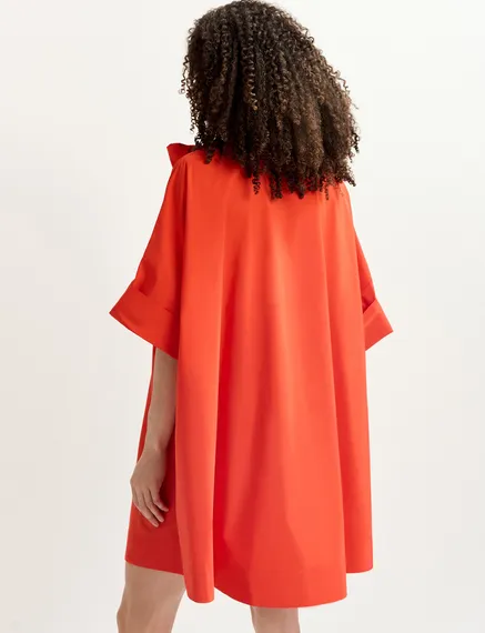 Rotes Minikleid mit Schluppe