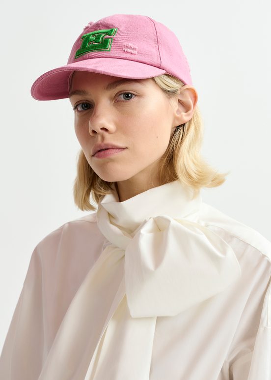 Off-white cotton shirt with pussy bow