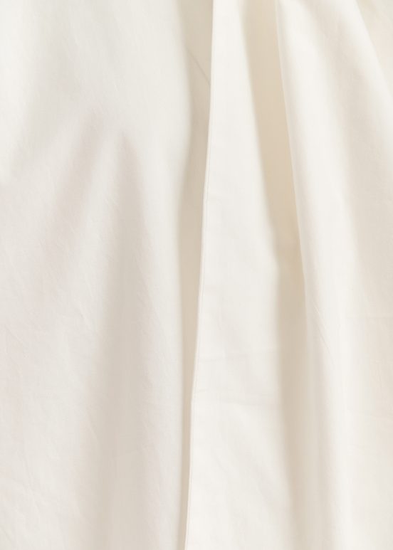 Chemise lavallière en coton blanc cassé