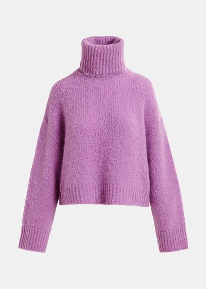 Mauve turtleneck knit sweater