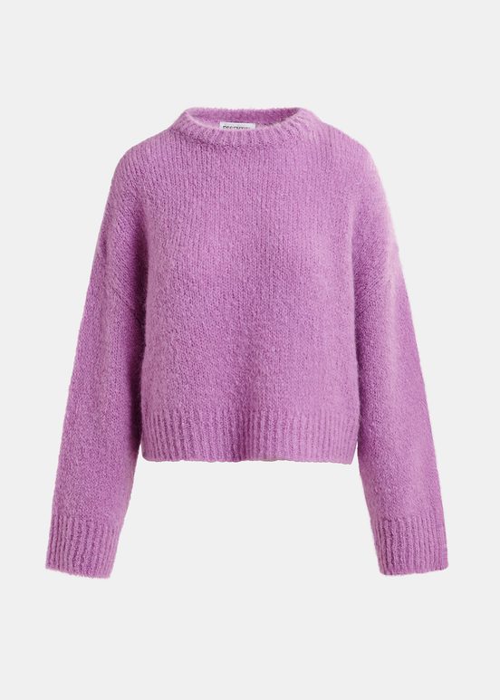 Pull à col roulé mauve