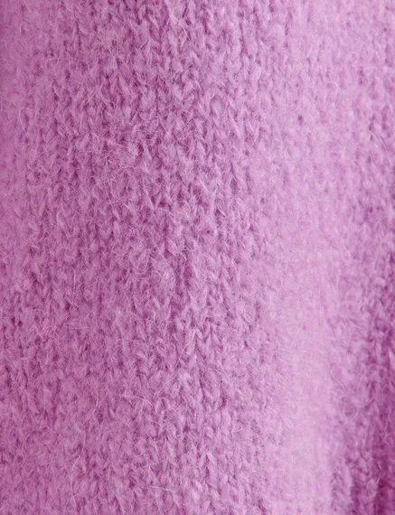 Pull à col roulé mauve