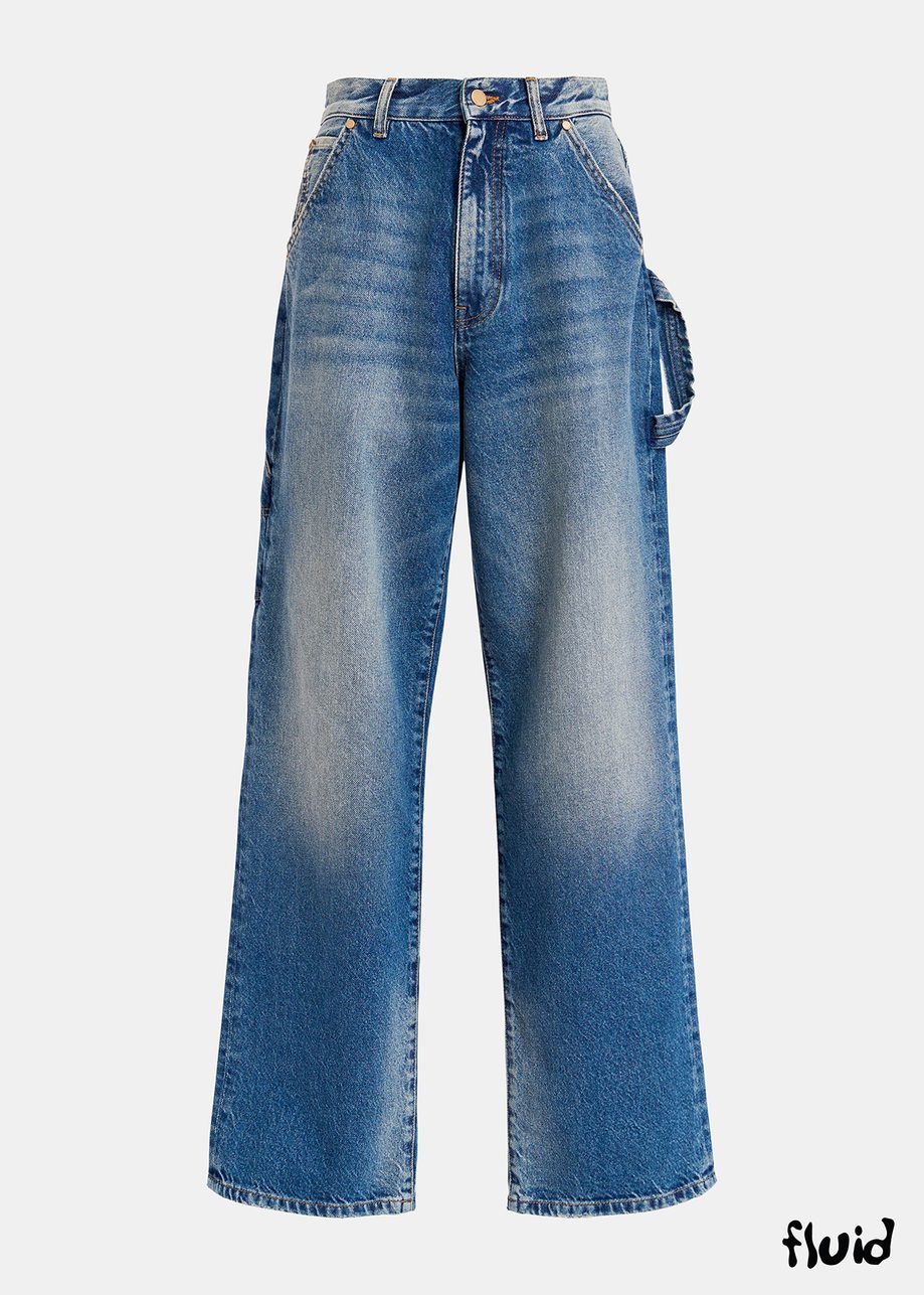 Jeans Carpenter blu a gamba dritta