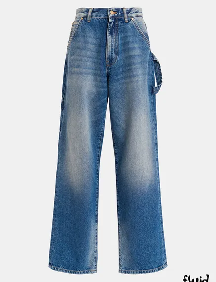 Jeans Carpenter blu a gamba dritta