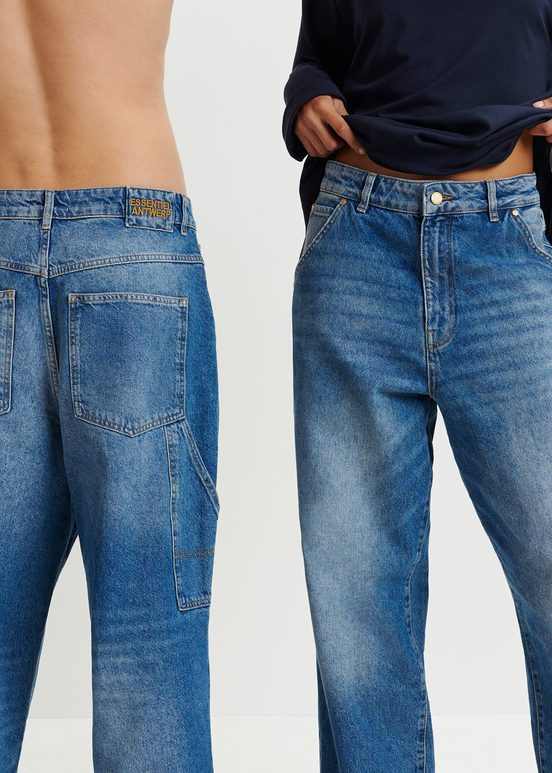 Blue carpenter straight-leg jeans