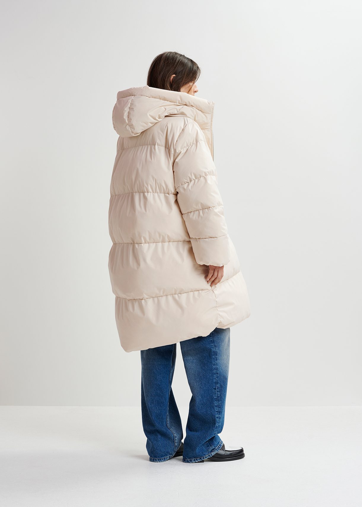 Off white hooded puffer coat Essentiel Antwerp