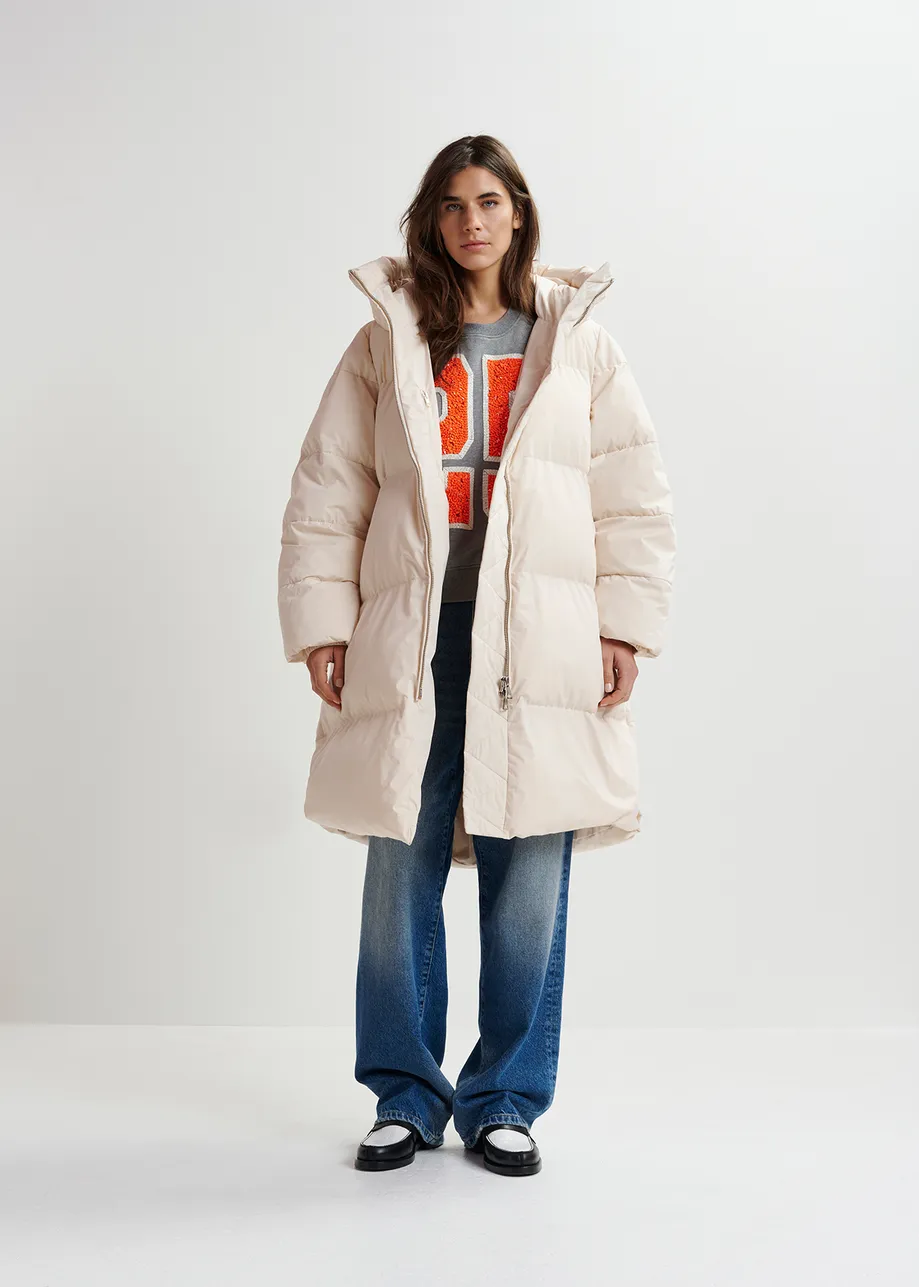 Off-white hooded puffer coat