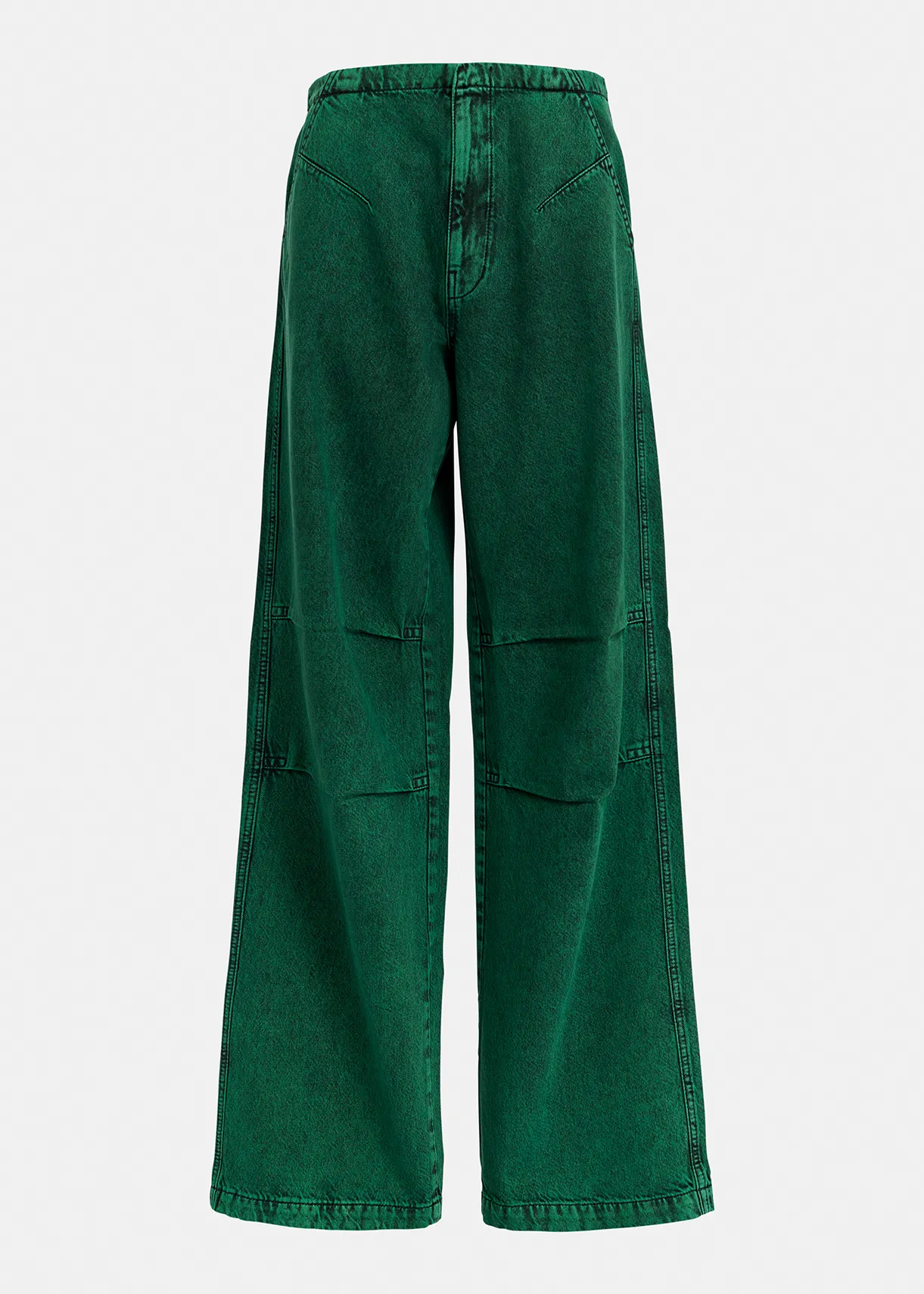 Dark green overdyed wide-leg jeans | Essentiel Antwerp United Kingdom