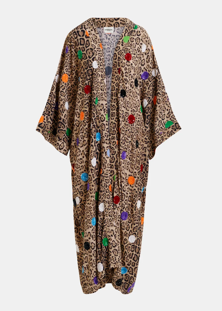 Personalizable sequin-embellished kimono - online exclusive