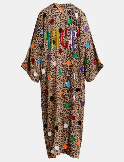 Personalizable sequin-embellished kimono - online exclusive