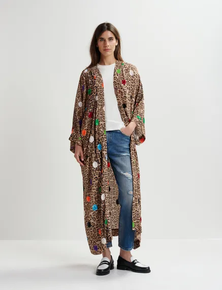 Personalisierbarer Kimono mit Paillettenverzierung - exklusiv online