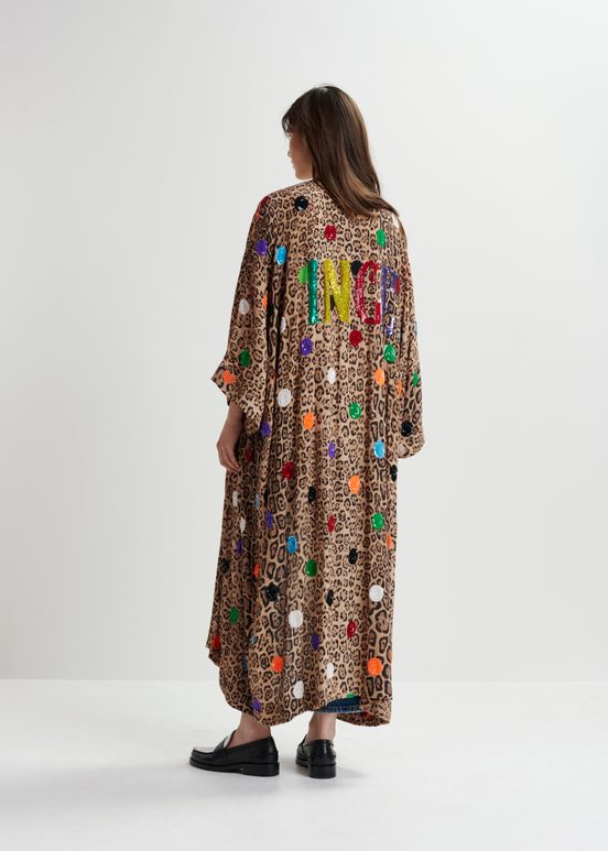 Personalizable sequin-embellished kimono - online exclusive