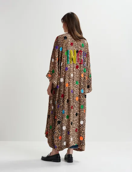 Personalizable sequin-embellished kimono - online exclusive