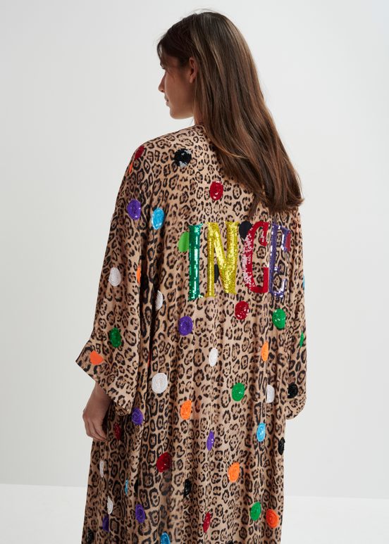 Personalizable sequin-embellished kimono - online exclusive