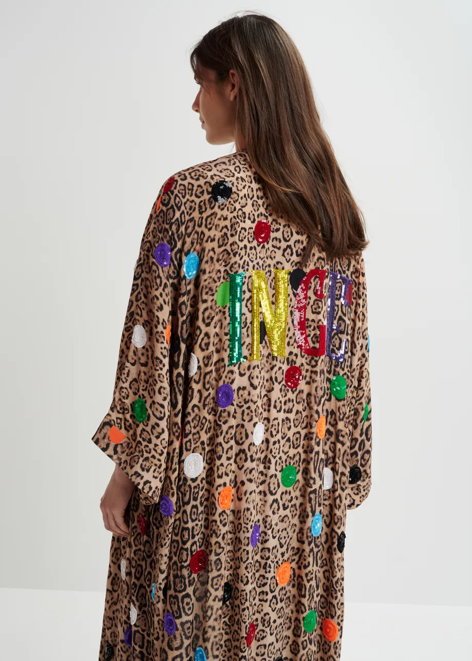 Kimono personalizable adornado con lentejuelas - Exclusivo online