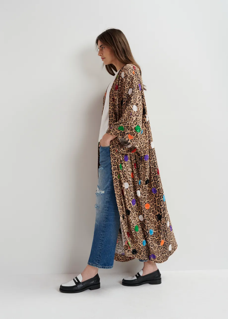 Personalizable sequin-embellished kimono - online exclusive