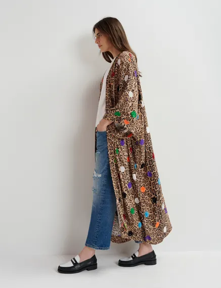 Personalizable sequin-embellished kimono - online exclusive