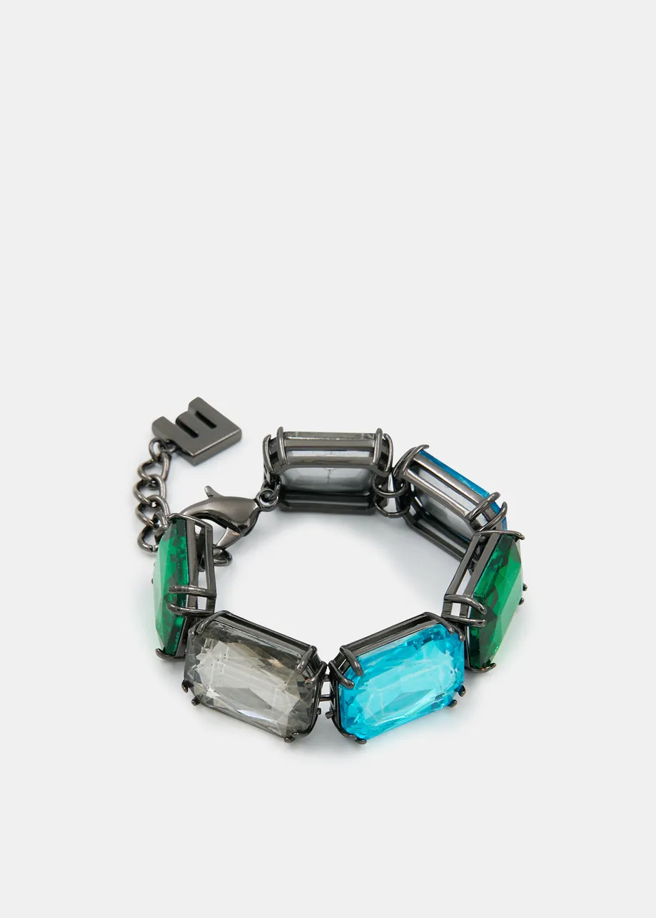Multicolor rhinestone bracelet