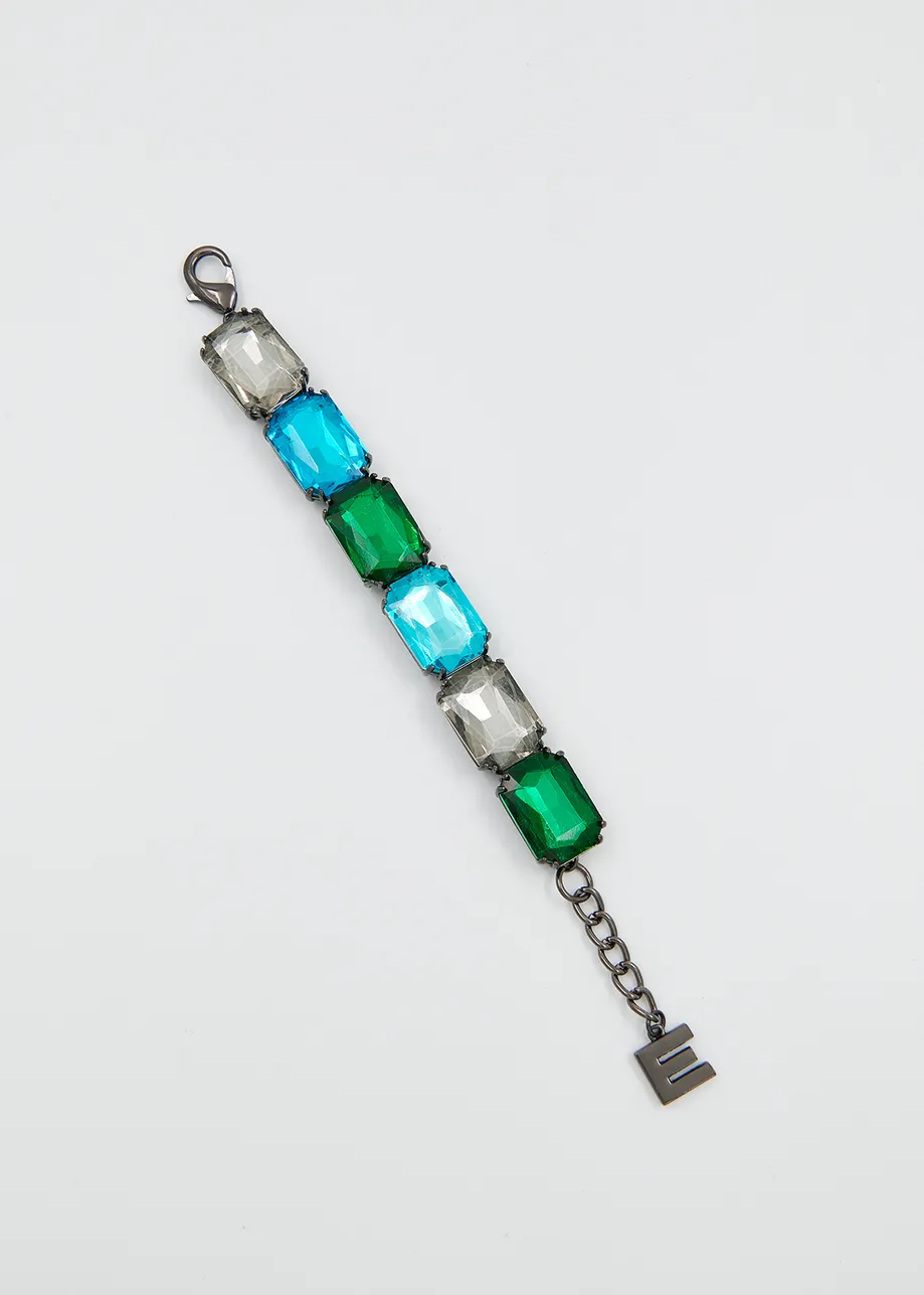Multicolor rhinestone bracelet