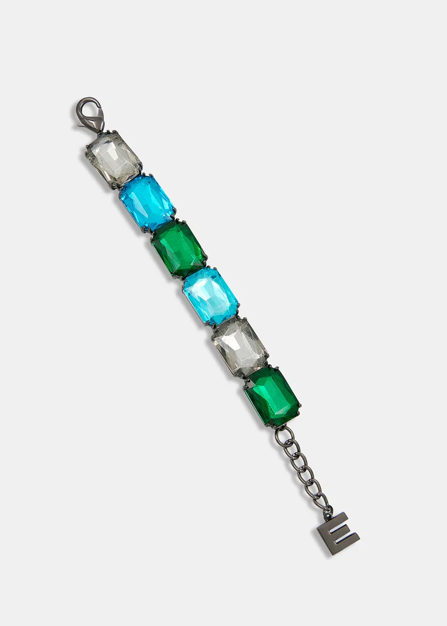 Multicolor rhinestone bracelet